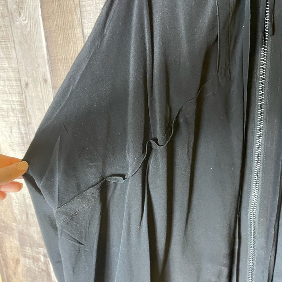 All Saints 100% Silk Zipper Front Little Black Dress - Picture 6 of 8